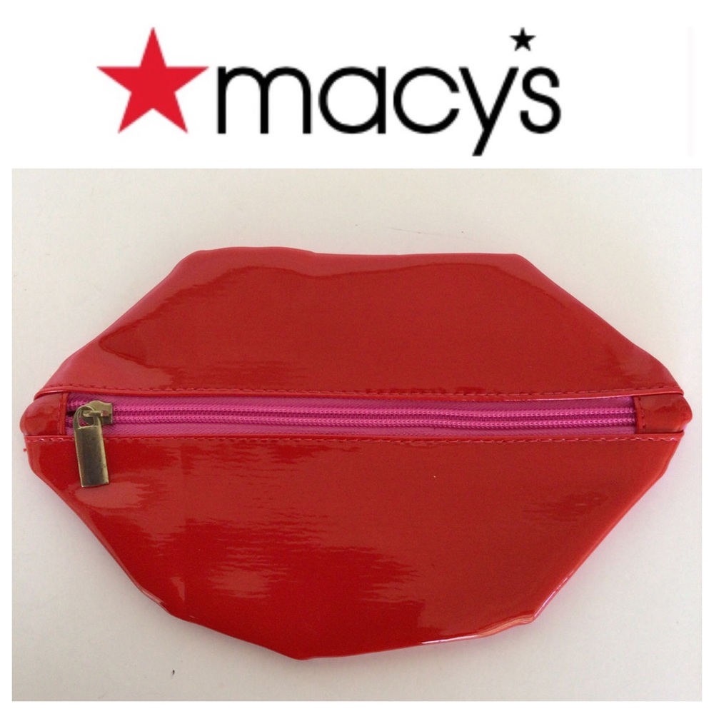 MACYS LIP MAKEUP COSMETIC BAG